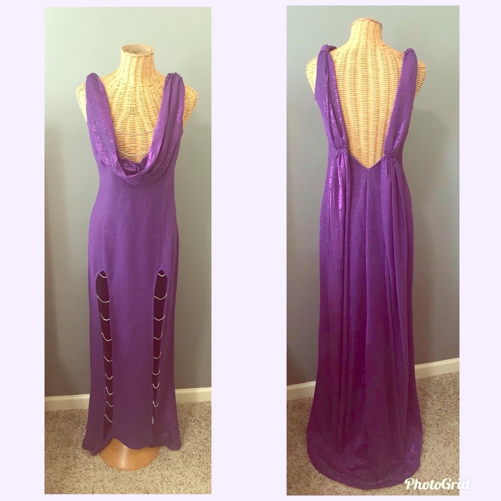 Sparkling Purple Evening Gown